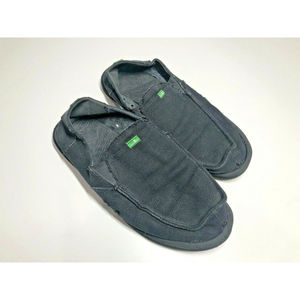 Sanuk Pick Pocket Hemp Men's Casual Shoes  -  Size 10 Black
